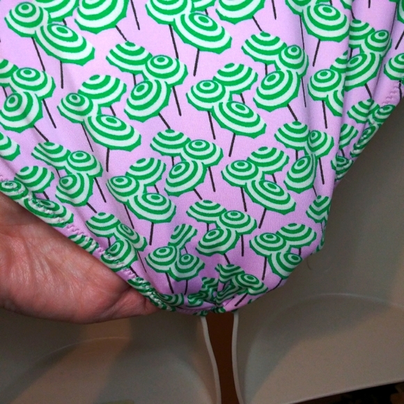J. Crew Playa Key West One-Piece Pink & Green Beach Umbrella Print Swimsuit - Picture 9 of 13